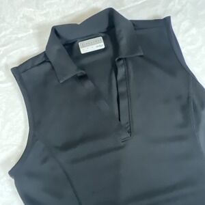Pro Tour Golf Dress Womens Size M Sleeveless Athletic Collared Black Tennis